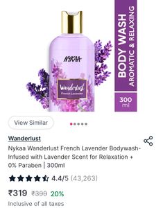 Nykaa Wonderlust French Lavender Body Wash