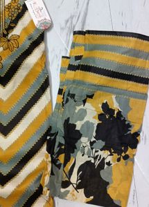 Pure Cotton Suit Set Unstitched Fabric
