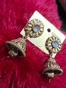 Gold Tone Jhumka Earrings