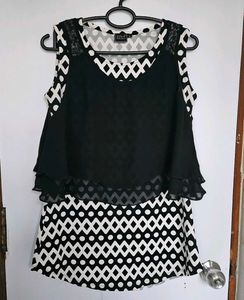 Black & White Layered Tank Top