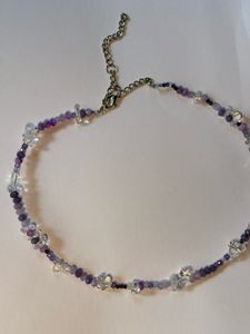Amethyst &amp; Crystal Beaded Necklace