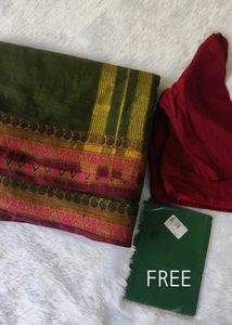 COTTON SAREE & BLOUSE