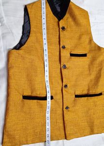 Men Gold Ethnic Partywear Modi Jacket