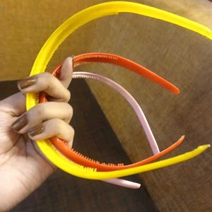Colorful Plastic Headband Combo (Set of 3)