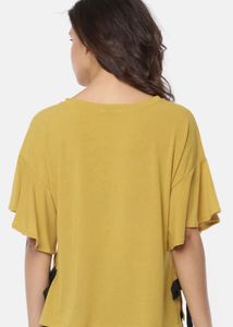 Mustard Yellow Embellished Top
