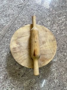 Wooden Rolling Pin &amp; Board Set