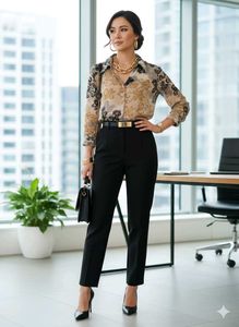 Vintage Floral Print Blouse