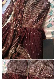 Maroon Sequin Lehenga Choli