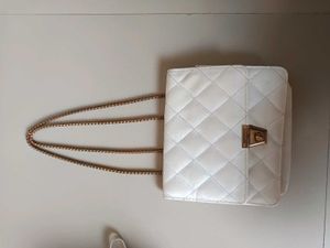 White Quilted Chain Bag