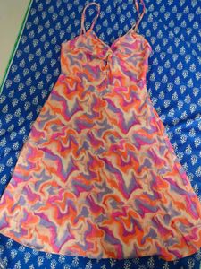 Swirl Print Mini Dress