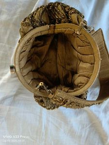 Beaded Golden Clutch