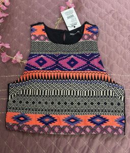 Aztec Print Crop Top, Brand New