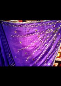 Beautiful Saree With Blouse And Fall