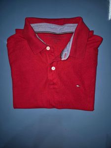 Tommy Hilfiger Red Polo T- Shirt