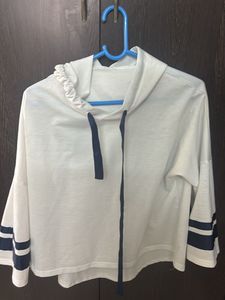 White Hoodie Active Wear