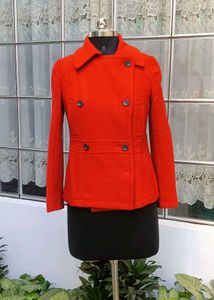 Red Pea Coat - Stylish Outerwear
