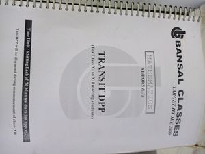 JEE MATHEMATICS DPPS BANSAL CLASSES
