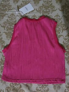 Pink Ribbed Tank Top