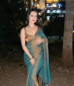 Jimmy Cho Green Saree( New Unused)