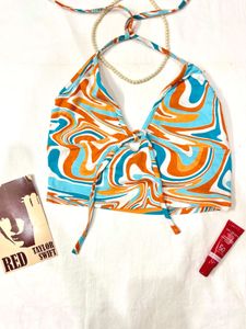 Retro Swirl Halter Top
