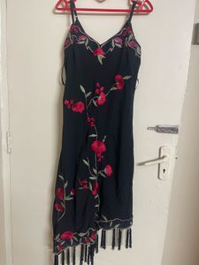 Floral Embroidered Slip Dress