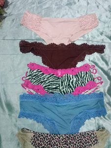 Bundle of 5 Imported Women&#39;s Silk Panties
