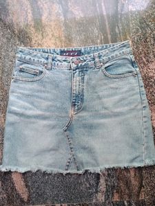High Waist Denim Skirt 32 Size Only 1 Pic..