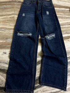 Ripped Wide Leg Jeans