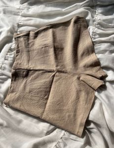 Beige Cropped Pants