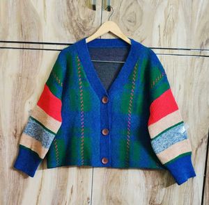 Colourful Cardigan Size-44