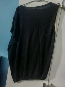 Black Stylish Unique Pattern One Sided Off Shoulde