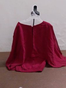 Maroon Top &amp; Palazzo Pants Set