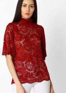 Vero Moda Red Lace Party top M/38