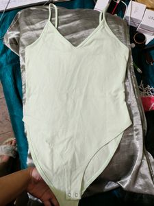 Forever 21 Pistachio Sleeveless Bodysuit