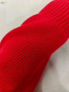 Mango Red Knit Pullover Sweater