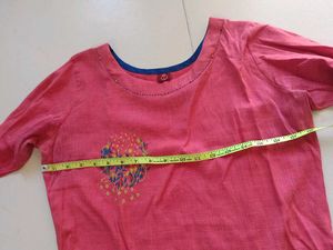 Straight Kurti With Embroidery Work