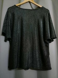 M&amp;S Sparkly Knot-Front Top 🖤