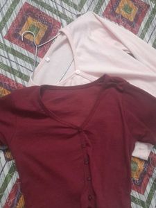 Button-Front Crop Tops