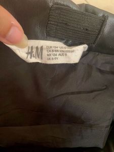 H&amp;M New Black Leather Skirt