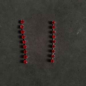 red diamond earring