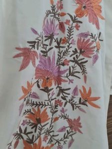 Embroidered White Kashmiri embroidery suit