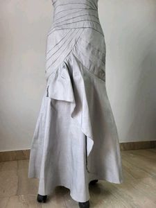 Elegant Silver Formal Gown