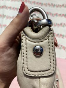 1COACH Kristin Ivory Champagne Leather Bag 💼