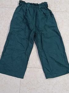 Wide Leg Green Pants