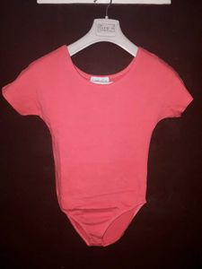 Coral Scoop Neck Bodysuit
