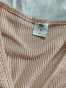 Ribbed V-Neck Top