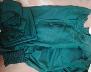 🆕 Elegant Emerald Green Tiered Abaya, Burqua