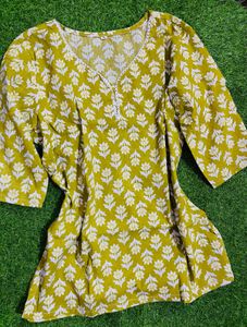 L Size Cotton Short Kurti Unused Brand New