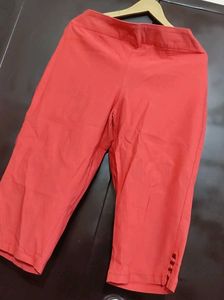 Coral Color Capri For Girl Or Woman 34 Waist