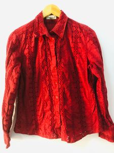 Red Embroidered Shirt